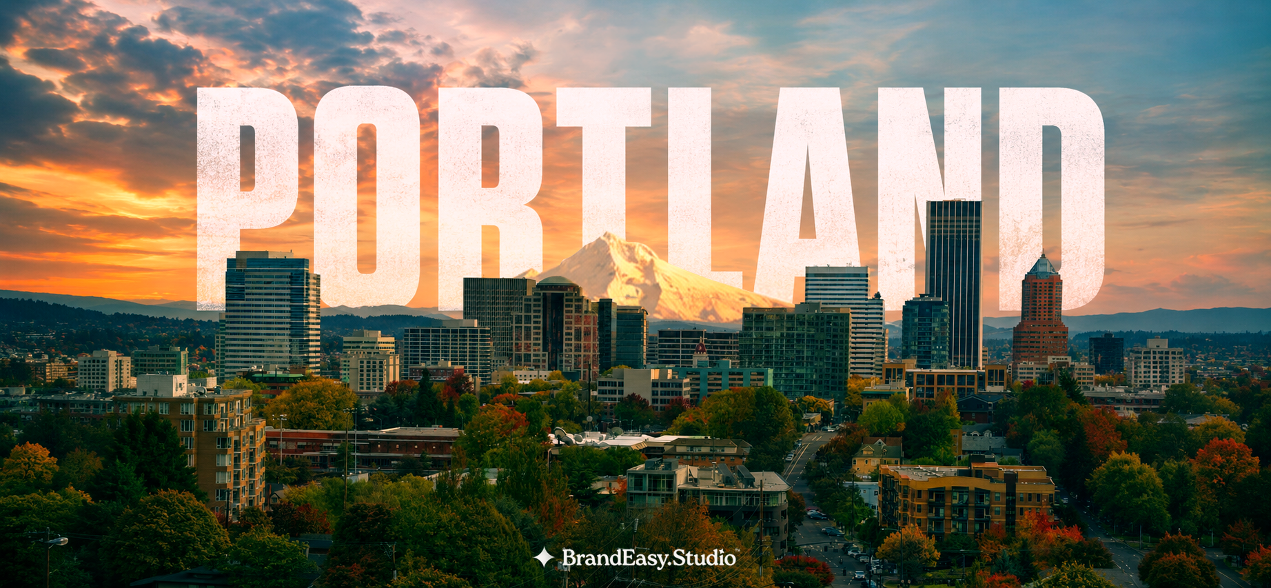 Portland brand location graphic.